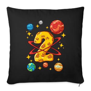2 Anniversaire Astronaute de l’espace 2 ans - Housse de coussin décorative 45 x 45 cm - noir - Devant