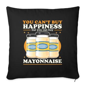 Acheter Mayonnaise Mayo Cadeau - Housse de coussin décorative 45 x 45 cm - noir - Devant