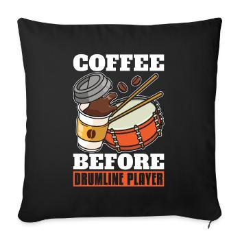 Drumline Player Coffee Marching Band Coffee Lover - Sofa pillowcase 17,3'' x 17,3'' (45 x 45 cm) - black - Front