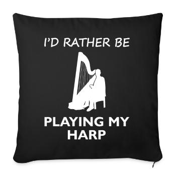 Dear Now Harp String Magic - Housse de coussin décorative 45 x 45 cm - noir - Devant