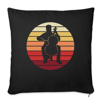 Dusk Bass Virtuoso - Sofa pillowcase 17,3'' x 17,3'' (45 x 45 cm) - black - Front