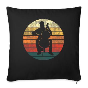 Dusk Bass Virtuoso - Sofa pillowcase 17,3'' x 17,3'' (45 x 45 cm) - black - Front