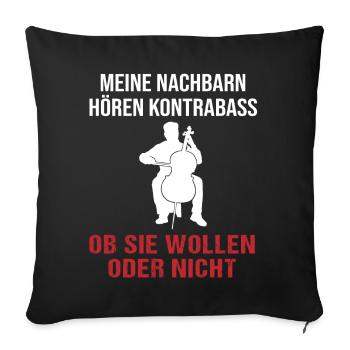 Neighborhood Bass Concert Guaranteed - Sofa pillowcase 17,3'' x 17,3'' (45 x 45 cm) - black - Front