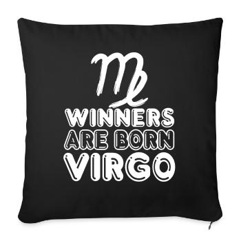 Virgo Winners Are Born Virgo Horoscope - Sofa pillowcase 17,3'' x 17,3'' (45 x 45 cm) - black - Front