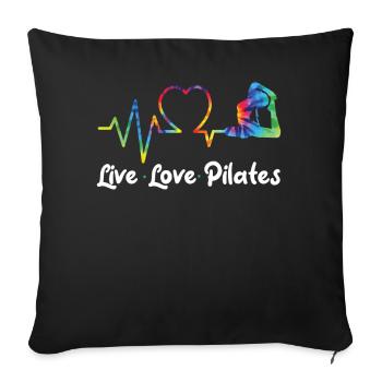 Instructeur de Pilates Enseignant - Housse de coussin décorative 45 x 45 cm - noir - Devant