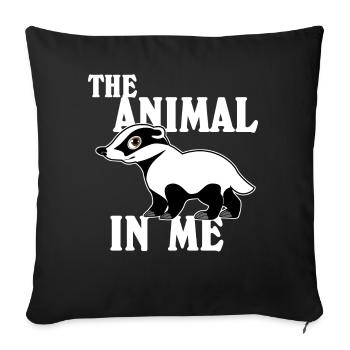 Honey Badger Mignon Honey Badgers - Housse de coussin décorative 45 x 45 cm - noir - Devant