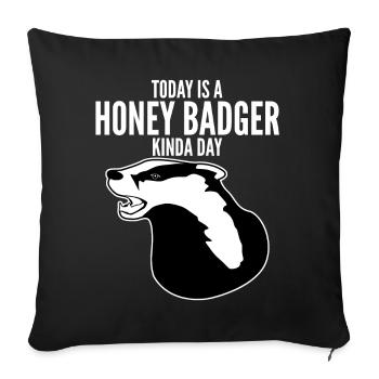 Honey Badgers Honey Badger - Sofa pillowcase 17,3'' x 17,3'' (45 x 45 cm) - black - Front