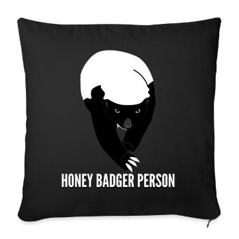Honey Badgers Honey Badger - Housse de coussin décorative 45 x 45 cm - noir - Devant