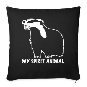 Honey Badgers Honey Badger Honeybadger - Housse de coussin décorative 45 x 45 cm - noir - Devant
