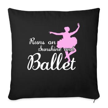 Ballerina Dancing Ballet Dancer - Sofa pillowcase 17,3'' x 17,3'' (45 x 45 cm) - black - Front