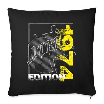 Édition limitée 1974 Édition limitée Football - Housse de coussin décorative 45 x 45 cm - noir - Devant