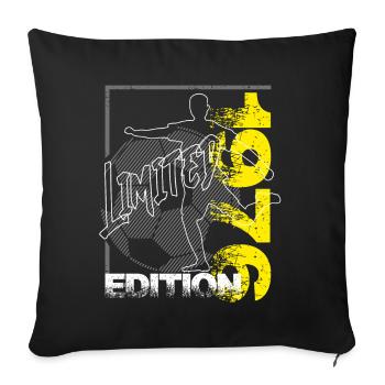 Édition limitée 1976 Édition limitée Football - Housse de coussin décorative 45 x 45 cm - noir - Devant
