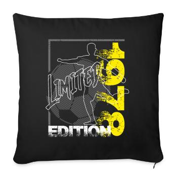 Limited Edition 1978 Limited Edition Football - Sofa pillowcase 17,3'' x 17,3'' (45 x 45 cm) - black - Front