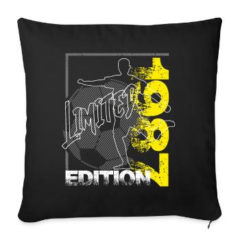 Limited Edition 1987 Limited Edition Football - Sofa pillowcase 17,3'' x 17,3'' (45 x 45 cm) - black - Front