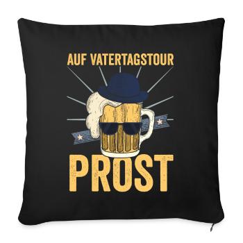 Dad Beer Father Father's Day - Sofa pillowcase 17,3'' x 17,3'' (45 x 45 cm) - black - Front