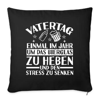 Dad Beer Father Father's Day - Sofa pillowcase 17,3'' x 17,3'' (45 x 45 cm) - black - Front