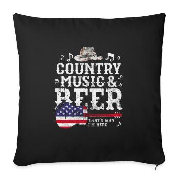Country - Sofakissenbezug 45 x 45 cm - Schwarz - Vorne
