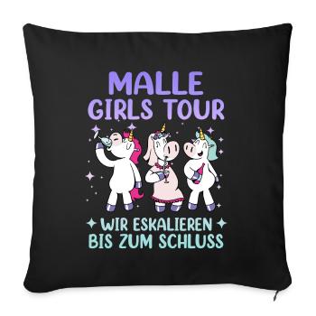 Visite des filles de Malle - Housse de coussin décorative 45 x 45 cm - noir - Devant