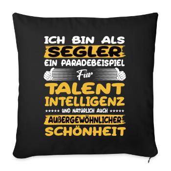 Les marins, un excellent exemple de voile - Housse de coussin décorative 45 x 45 cm - noir - Devant