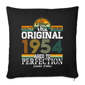 Original 1954 Vintage Vintage Birthday Retro - Sofa pillowcase 17,3'' x 17,3'' (45 x 45 cm) - black - Front