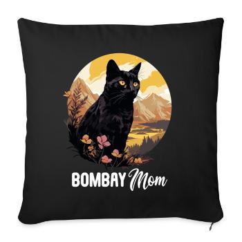 Chat de Bombay Bombay Katze - Housse de coussin décorative 45 x 45 cm - noir - Devant
