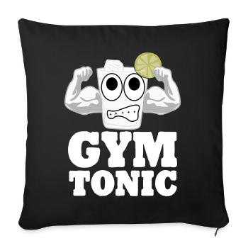 Gym Motivation Musculation Entraînement - Housse de coussin décorative 45 x 45 cm - noir - Devant