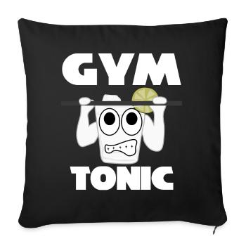Pull-up Motivation Bodybuilding Gym - Sofakissenbezug 45 x 45 cm - Schwarz - Vorne
