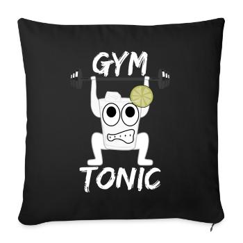 Gym Motivation Haltérophilie - Housse de coussin décorative 45 x 45 cm - noir - Devant