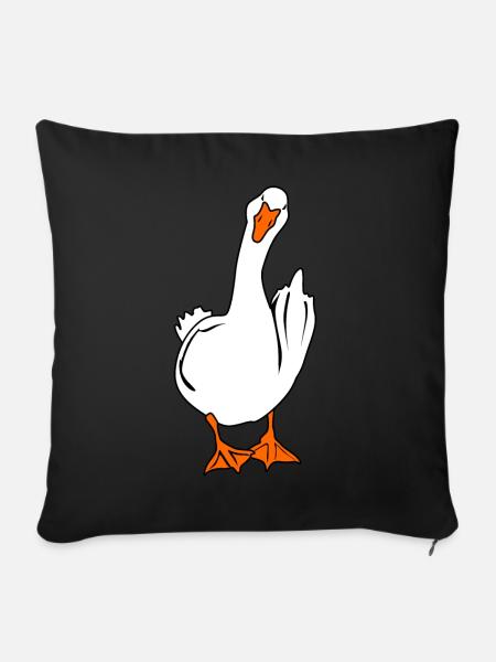 Grumpy Goose Middle Finger Geese - Sofakissenbezug 45 x 45 cm - Schwarz