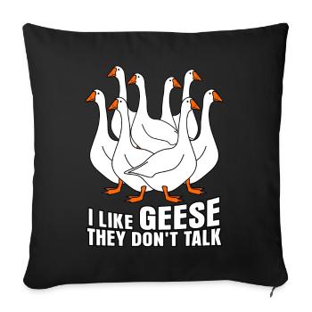 Geese Goose - Sofakissenbezug 45 x 45 cm - Schwarz - Vorne