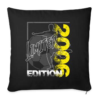 Limited Edition 2006 Limited Edition Football - Sofa pillowcase 17,3'' x 17,3'' (45 x 45 cm) - black - Front