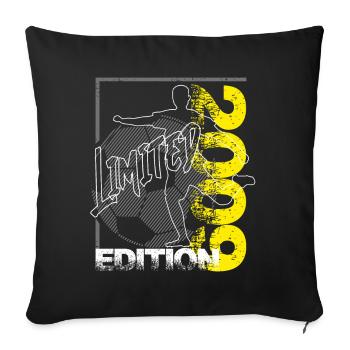 Limited Edition 2009 Limited Edition Football - Sofa pillowcase 17,3'' x 17,3'' (45 x 45 cm) - black - Front