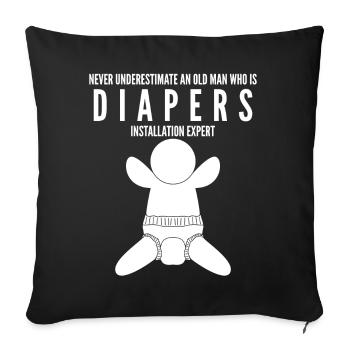 Parents Baby Diapers Pregnancy - Sofakissenbezug 45 x 45 cm - Schwarz - Vorne