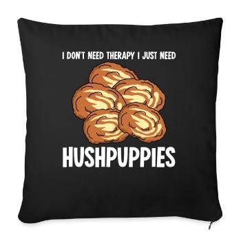 Hush Puppy Hushpuppy Joke Hushpuppies - Sofa pillowcase 17,3'' x 17,3'' (45 x 45 cm) - black - Front