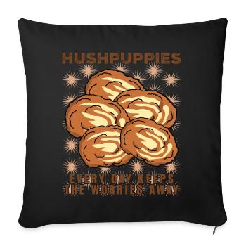 Hush Puppy Hushpuppy Food Hushpuppies - Sofa pillowcase 17,3'' x 17,3'' (45 x 45 cm) - black - Front