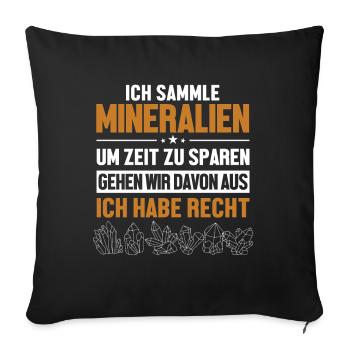 Mineralien hat immer Recht Geologist Mineral - Housse de coussin décorative 45 x 45 cm - noir - Devant