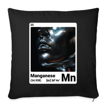 AI am Manganese (wt) - Sofa pillowcase 17,3'' x 17,3'' (45 x 45 cm) - black - Front
