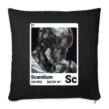 AI am Scandium (at) - Sofakissenbezug 45 x 45 cm - Schwarz - Vorne