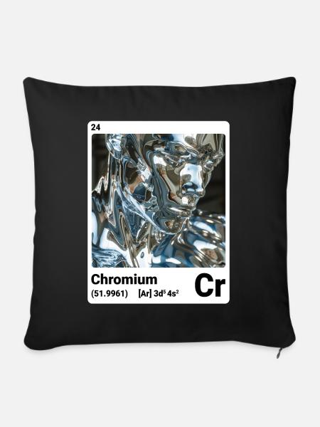 AI am Chrom (wt) - Sofakissenbezug 45 x 45 cm - Schwarz