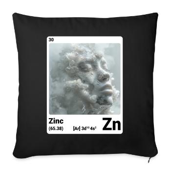 AI am Zinc (wt) - Sofa pillowcase 17,3'' x 17,3'' (45 x 45 cm) - black - Front