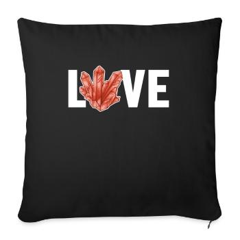 Love Geologist Rockhounding Mineral Collector - Sofa pillowcase 17,3'' x 17,3'' (45 x 45 cm) - black - Front