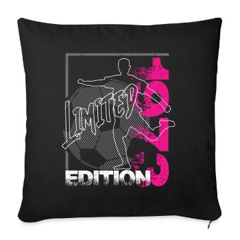 Limited Edition 1973 Limited Edition Football - Sofa pillowcase 17,3'' x 17,3'' (45 x 45 cm) - black - Front