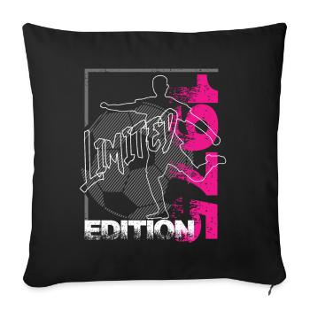 Édition limitée 1975 Édition limitée Football - Housse de coussin décorative 45 x 45 cm - noir - Devant