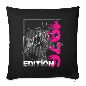 Limited Edition 1976 Limited Edition Football - Sofa pillowcase 17,3'' x 17,3'' (45 x 45 cm) - black - Front