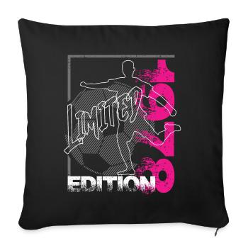 Limited Edition 1978 Limited Edition Football - Sofa pillowcase 17,3'' x 17,3'' (45 x 45 cm) - black - Front