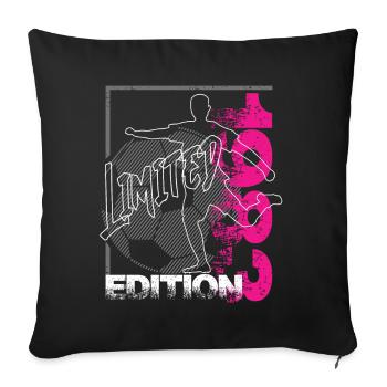 Limited Edition 1983 Limited Edition Football - Sofa pillowcase 17,3'' x 17,3'' (45 x 45 cm) - black - Front