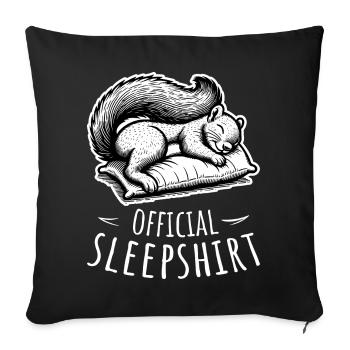 Official Sleepshirt Napping Sleeping Squirrel - Sofa pillowcase 17,3'' x 17,3'' (45 x 45 cm) - black - Front