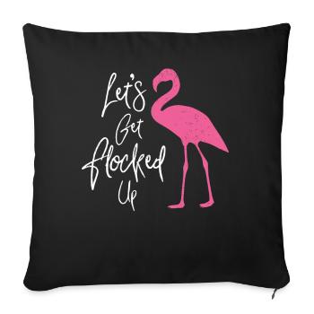 Vieille fille - Housse de coussin décorative 45 x 45 cm - noir - Devant