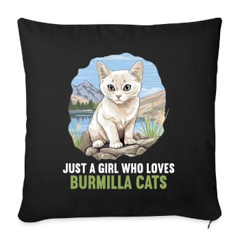 Burmilla Kitten Burmilla Cat - Sofa pillowcase 17,3'' x 17,3'' (45 x 45 cm) - black - Front