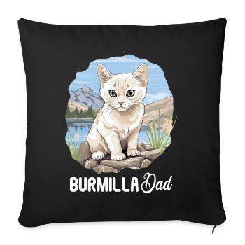 Burmilla Kitten Burmilla Cat - Sofa pillowcase 17,3'' x 17,3'' (45 x 45 cm) - black - Front